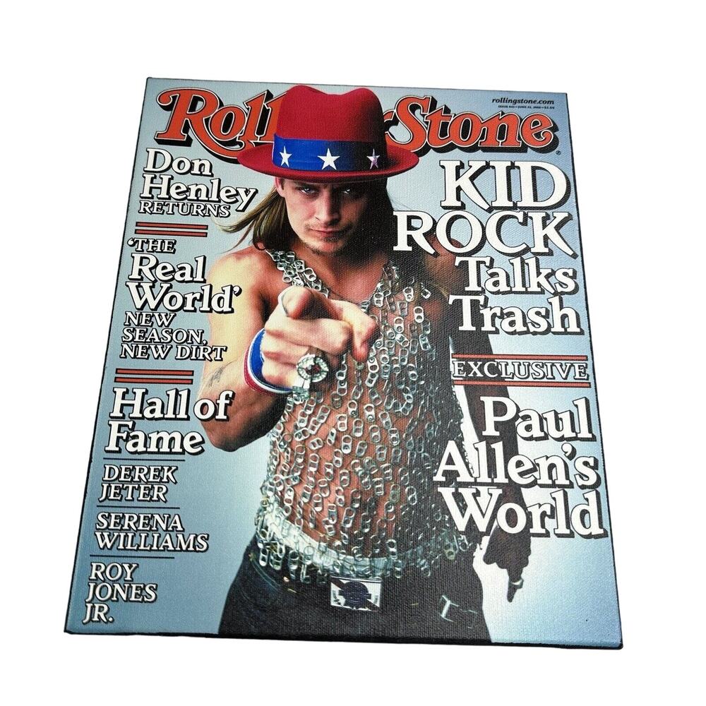 Kid Rock Rolling Stone Magazine Cover Photo On Canvas - June 2003